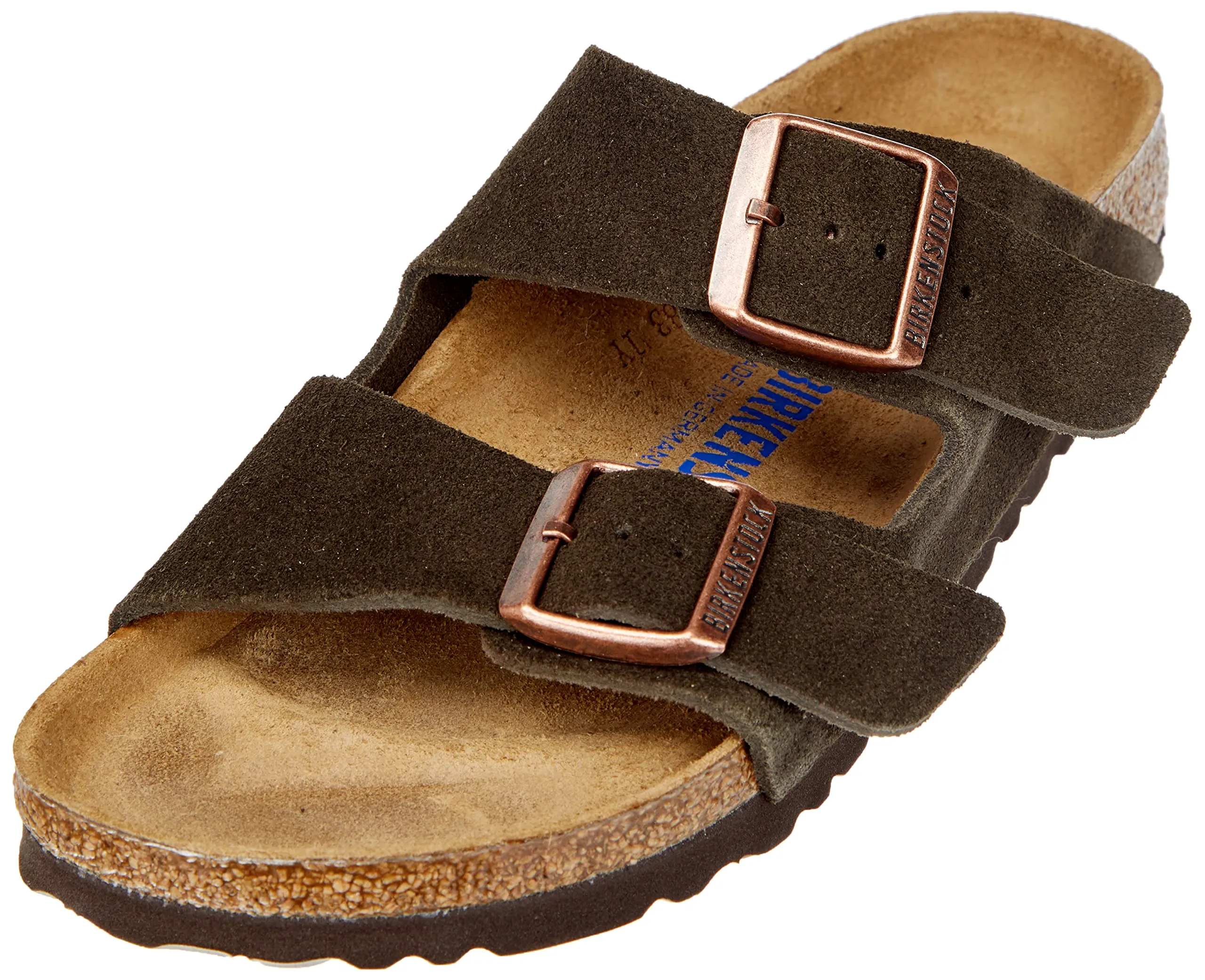 Unisex Shoes Birkenstock ARIZONA Soft Footbed Slide Sandals 0951311 MOCHA SUEDE