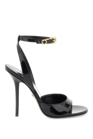 Versace 'safety pin' patent leather sandals