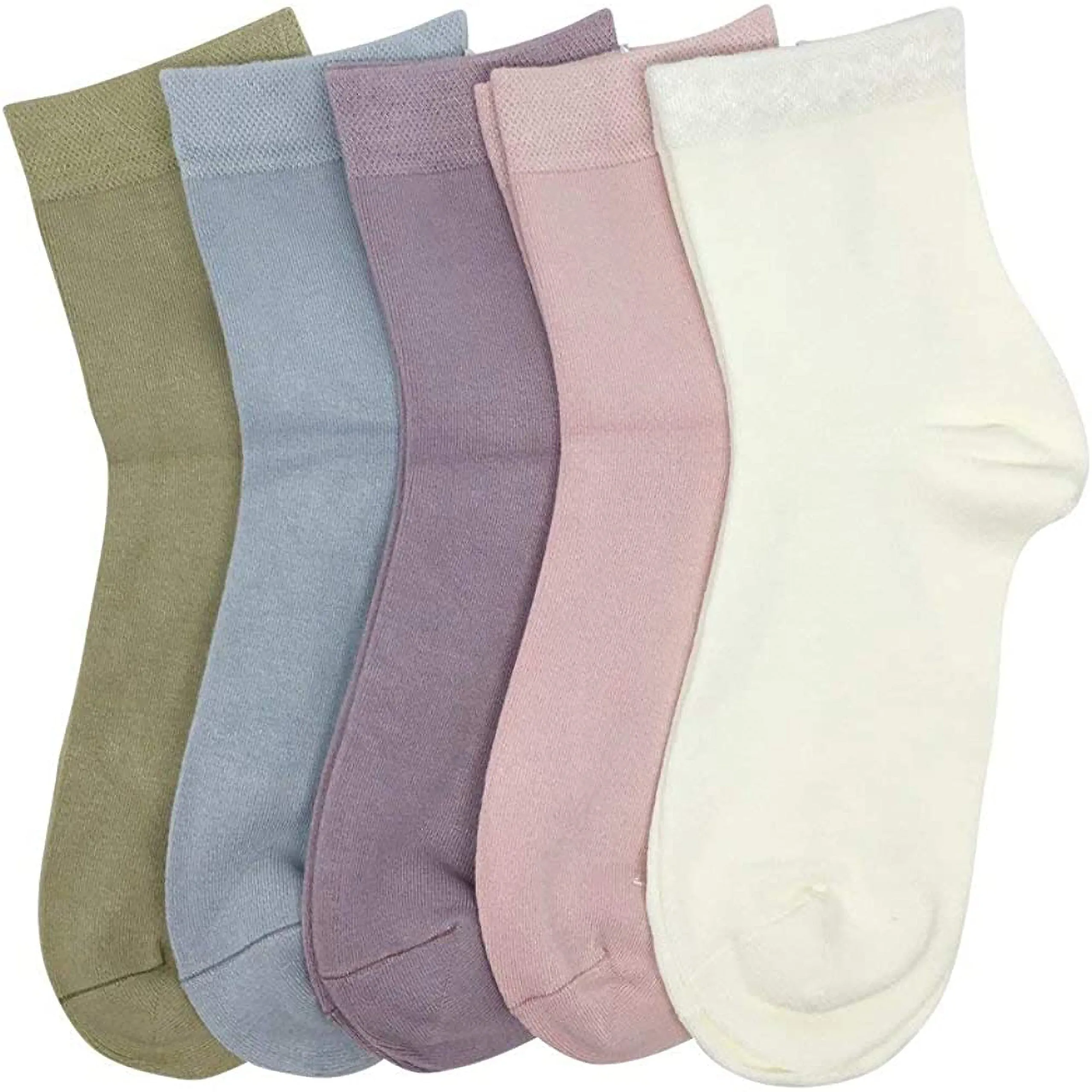 Women Ankle Socks Bamboo Crew Thin Ankle Height Boot Color Anti Odor Soft Breathable Sock 5 Pairs