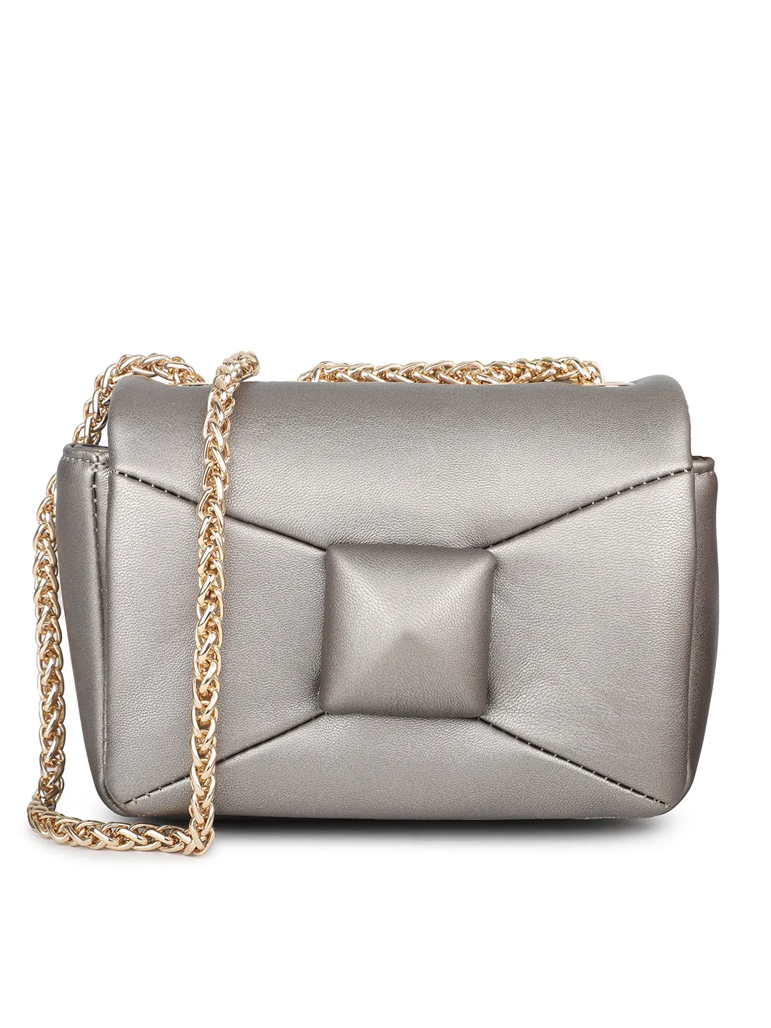 Women Pewter Embellished Sling Bag