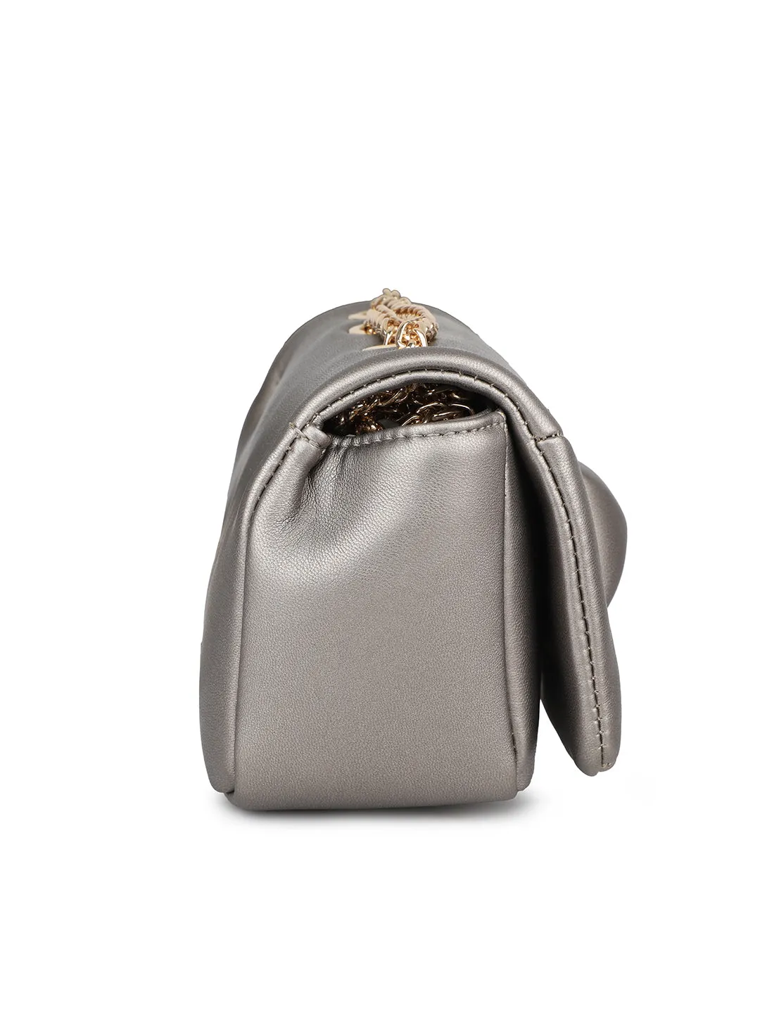 Women Pewter Embellished Sling Bag