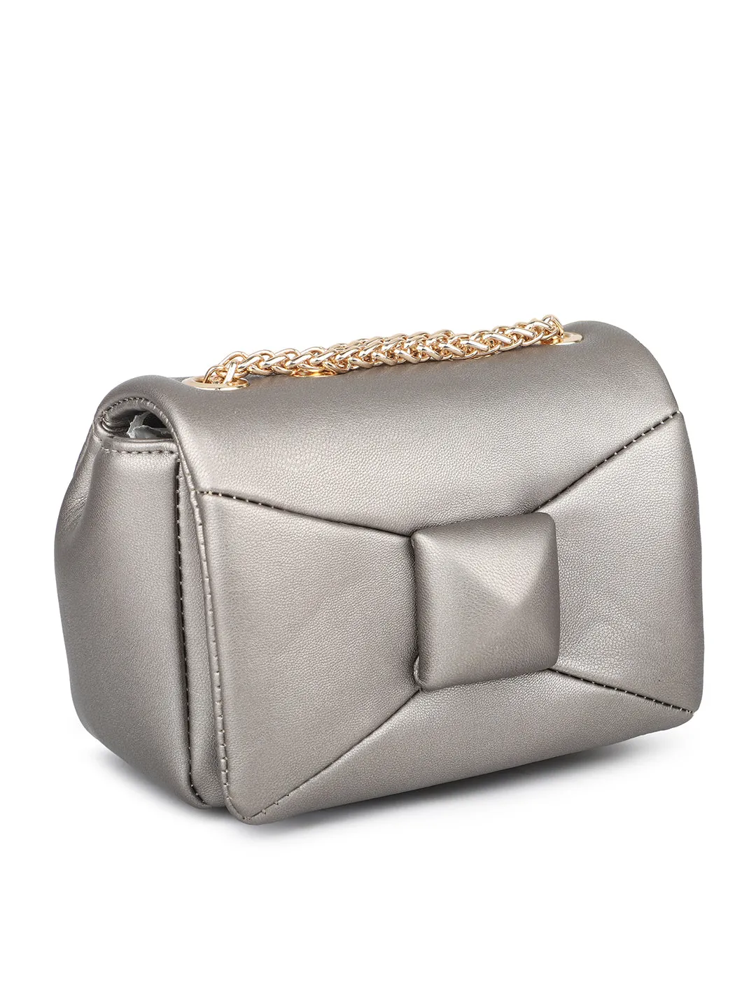 Women Pewter Embellished Sling Bag