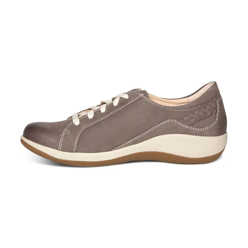 Women's Aetrex Dana Lace Up Oxford Color: Warm Grey