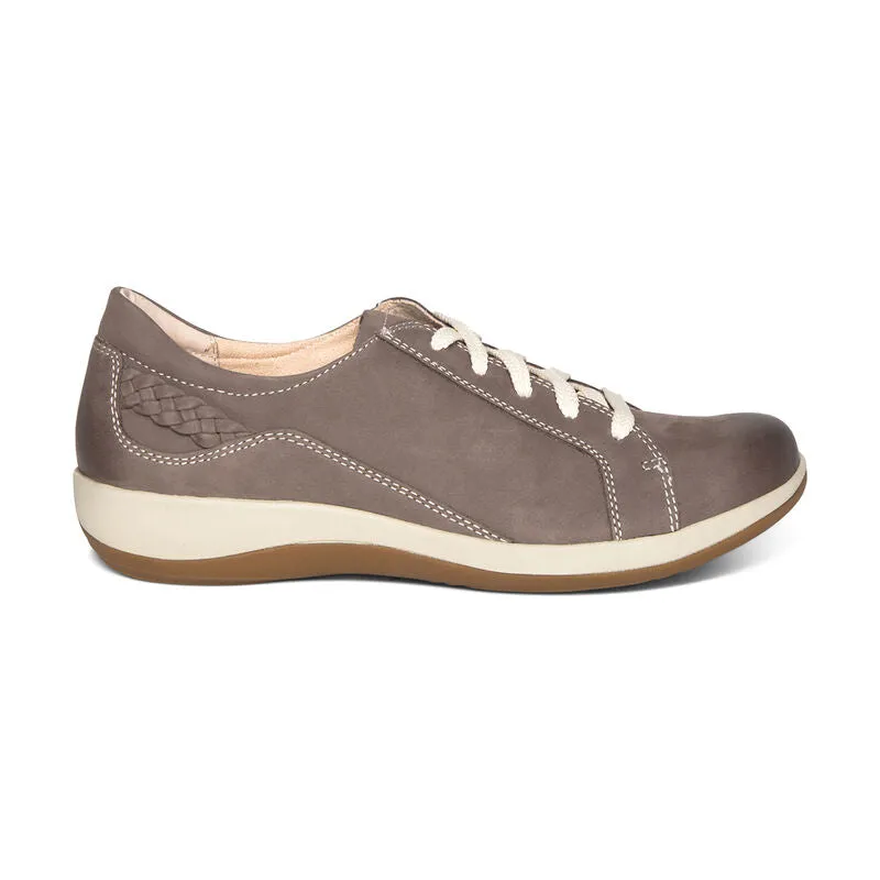 Women's Aetrex Dana Lace Up Oxford Color: Warm Grey