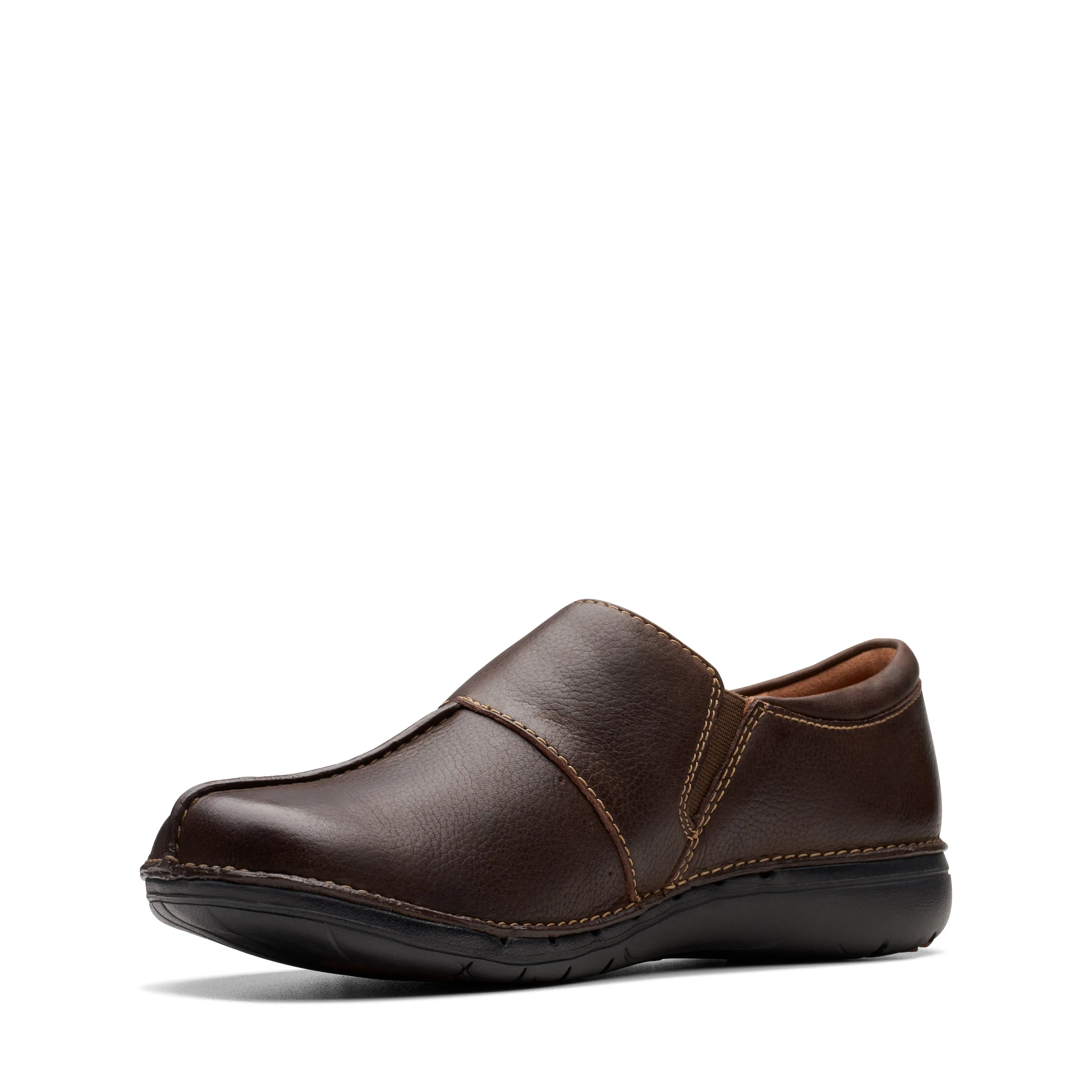 Women's Clarks Un Loop Ave Color: Dark Brown Leather