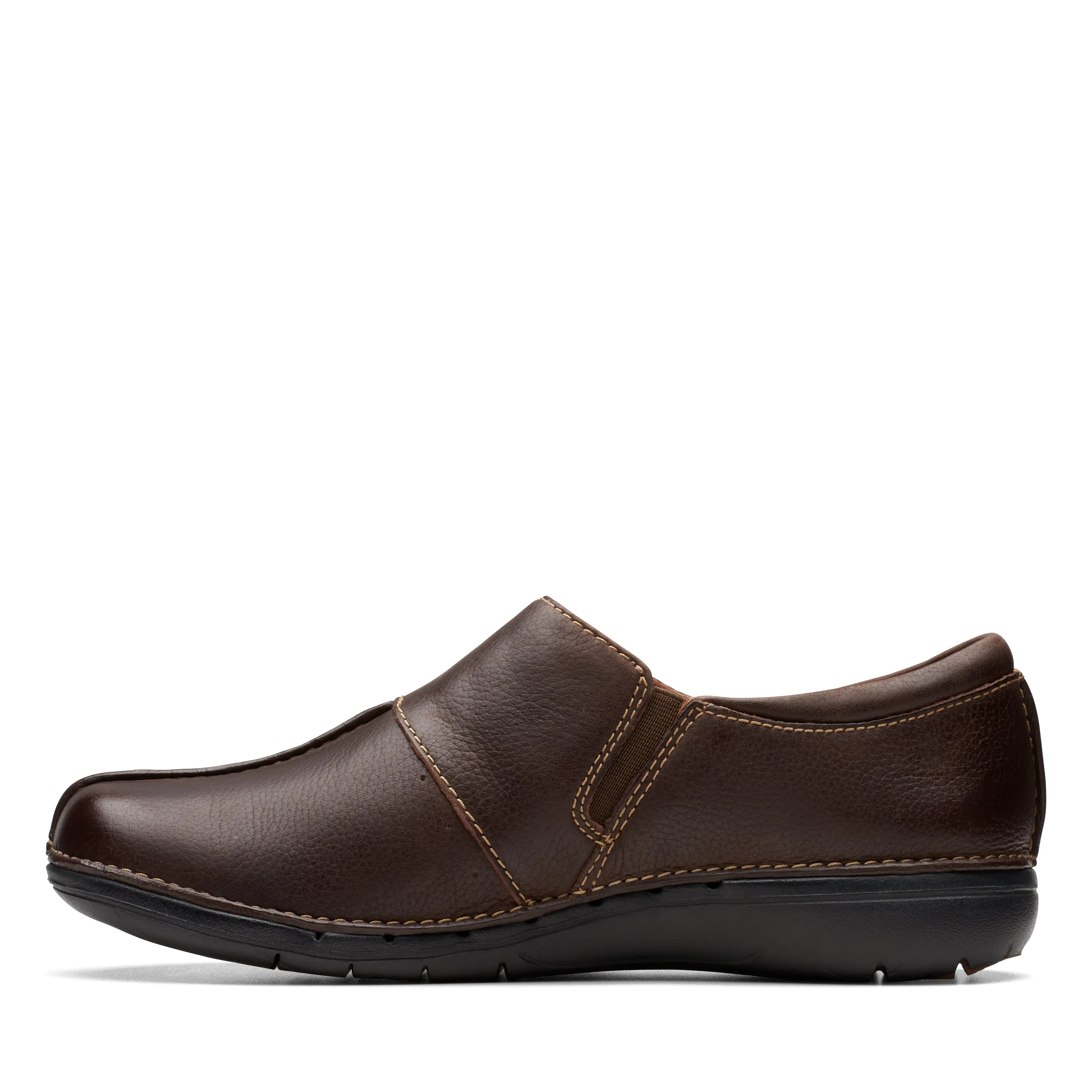 Women's Clarks Un Loop Ave Color: Dark Brown Leather