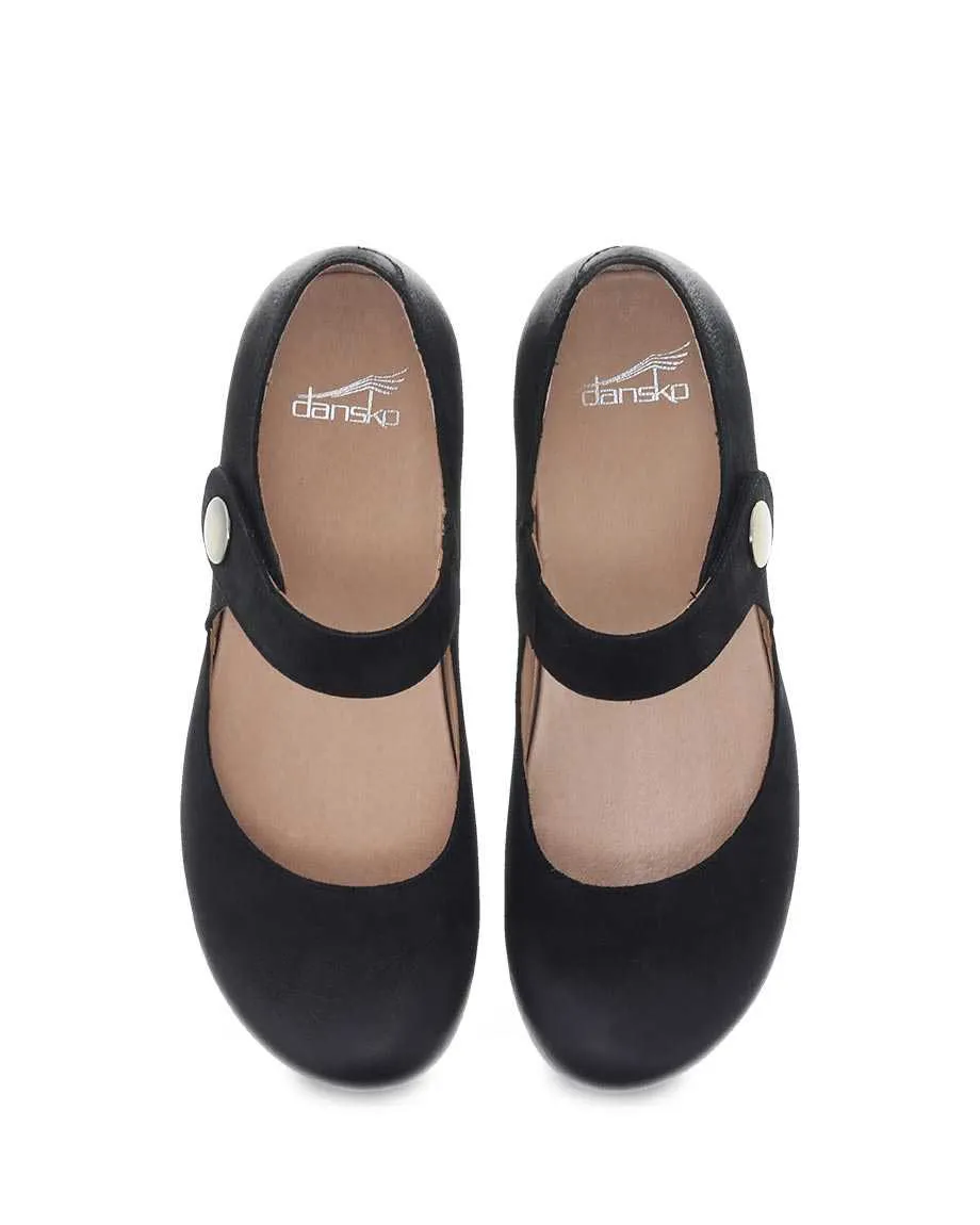 Women's Dansko Beatrice Color: Black Burnished Nubuck