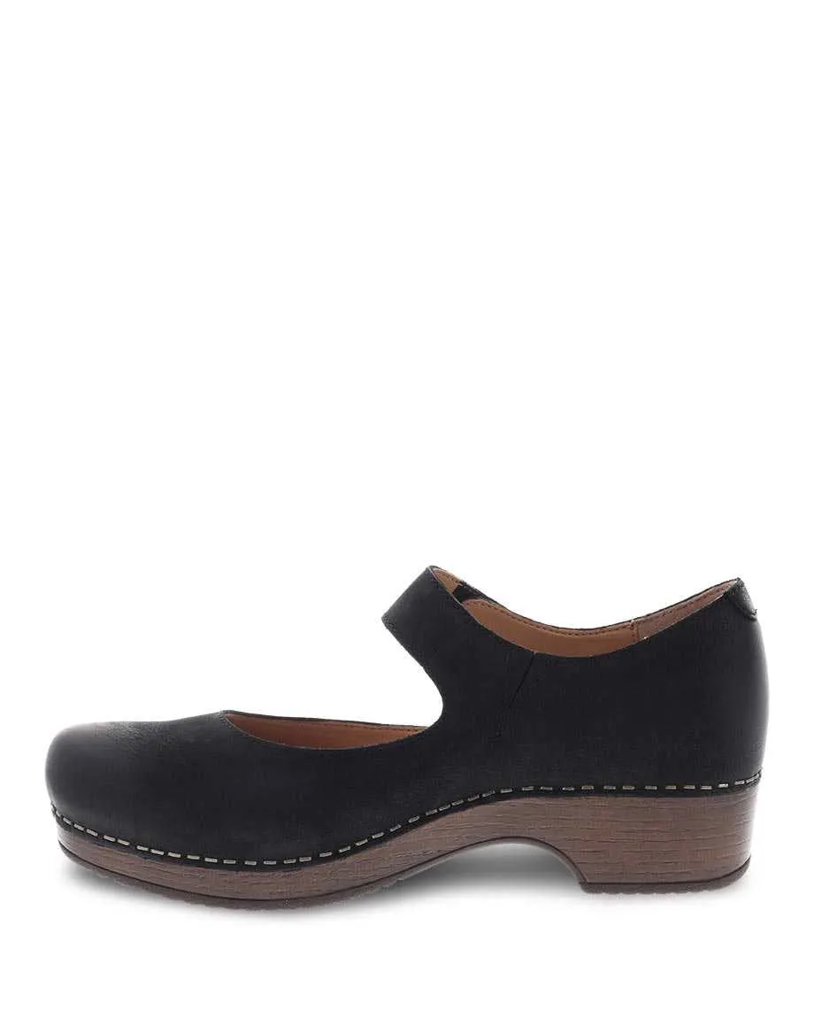 Women's Dansko Beatrice Color: Black Burnished Nubuck