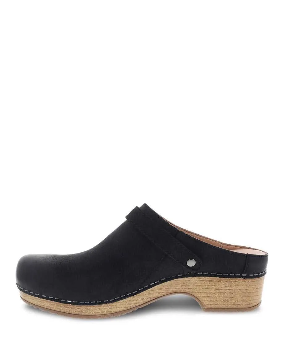 Women's Dansko Berry Color: Black Burnished Nubuck