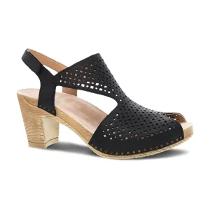 Women's Dansko Teagan Color: Black Burnished Nappa Sandal