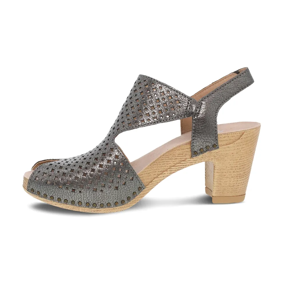 Women's Dansko Teagan Color: Gunmetal Metallic Sandal