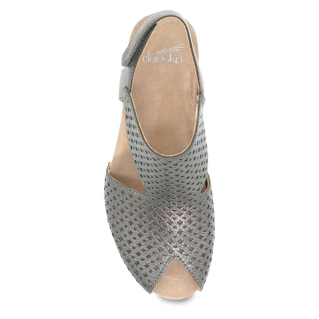 Women's Dansko Teagan Color: Gunmetal Metallic Sandal