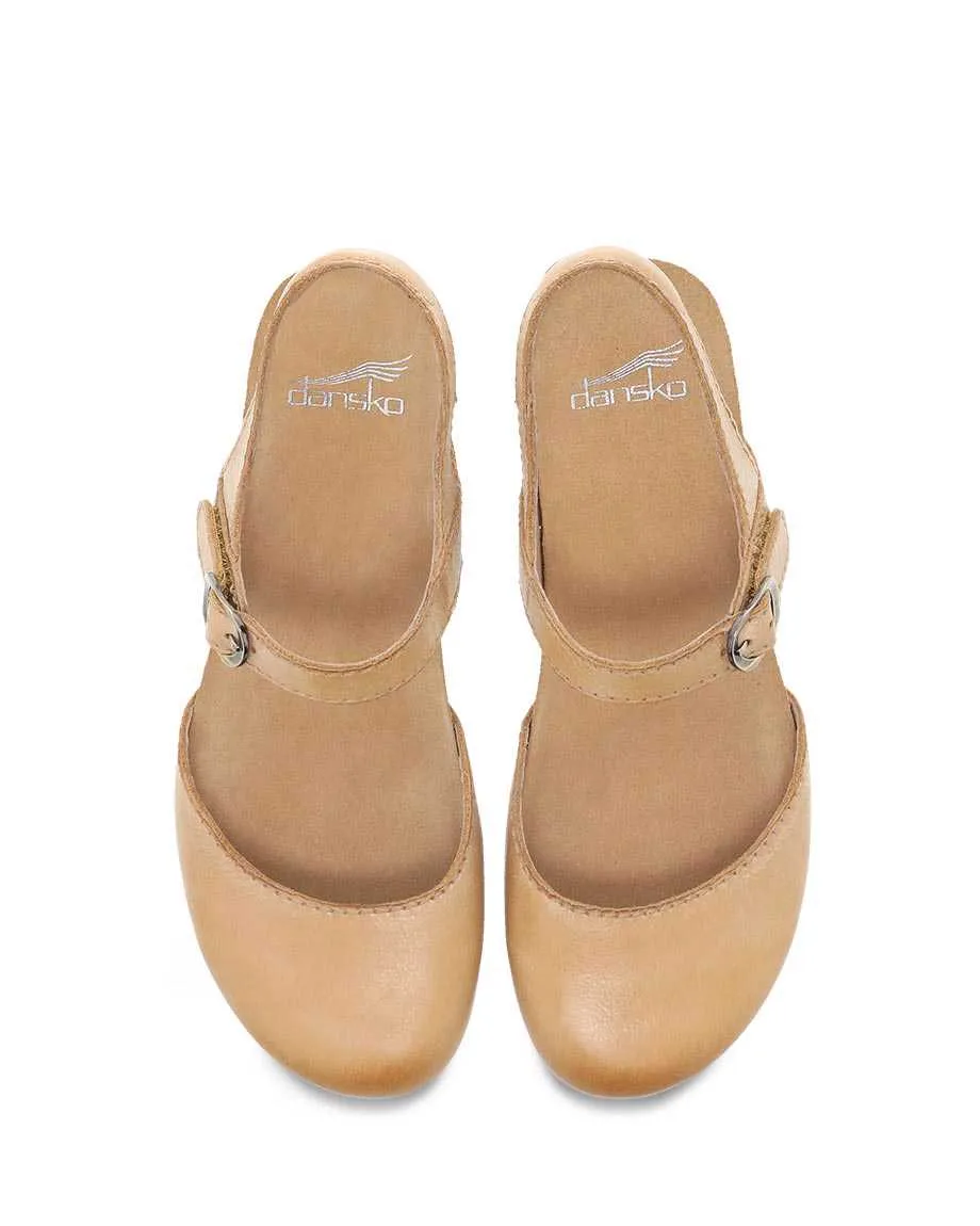 Women's Dansko Tiffani Color: Tan Milled Burnished