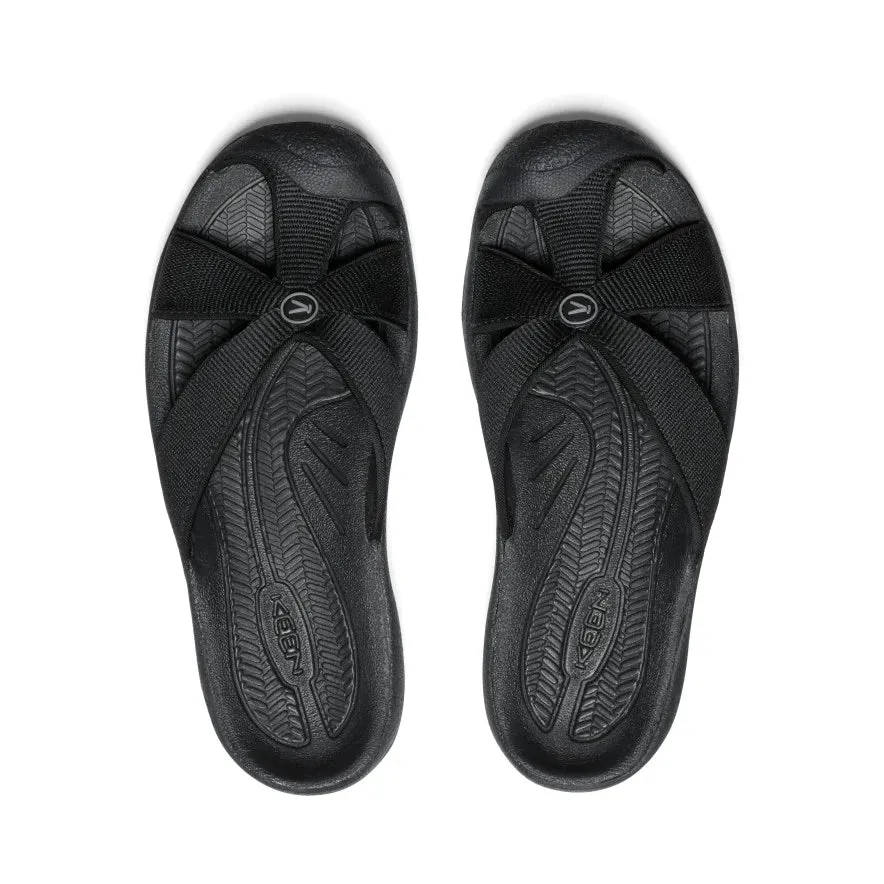 Women's Keen Bali Slide Sandal Color: Black/ Steel Grey