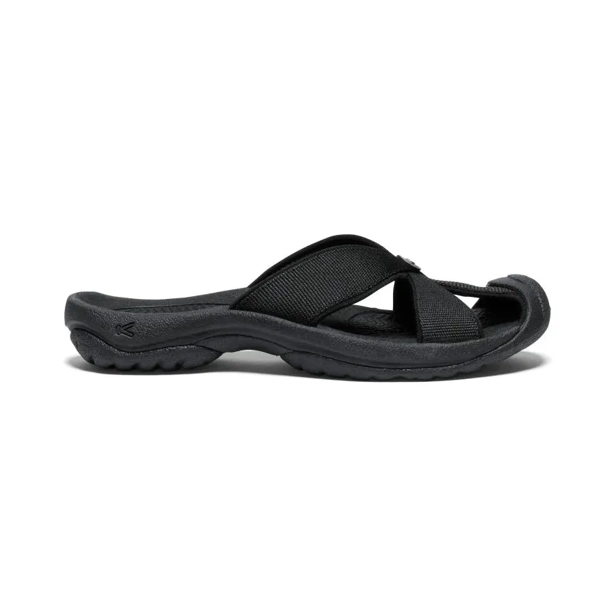 Women's Keen Bali Slide Sandal Color: Black/ Steel Grey