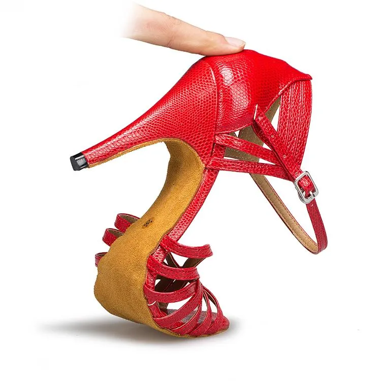 Women's Leatherette 10cm Red Heel Ballroom Dance Tango Dance Shoes