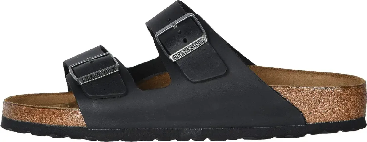 Women's Shoes Birkenstock ARIZONA Slide Sandals 0552113 BLACK OILED LEATHER