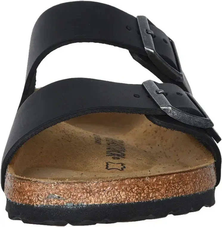 Women's Shoes Birkenstock ARIZONA Slide Sandals 0552113 BLACK OILED LEATHER