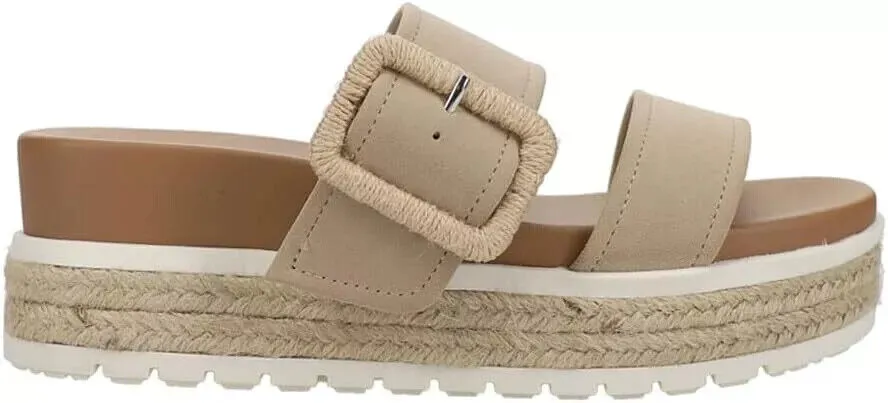 Women's Shoes MIA KENZY Platform Espadrille Slide Sandals MH1916 SAND