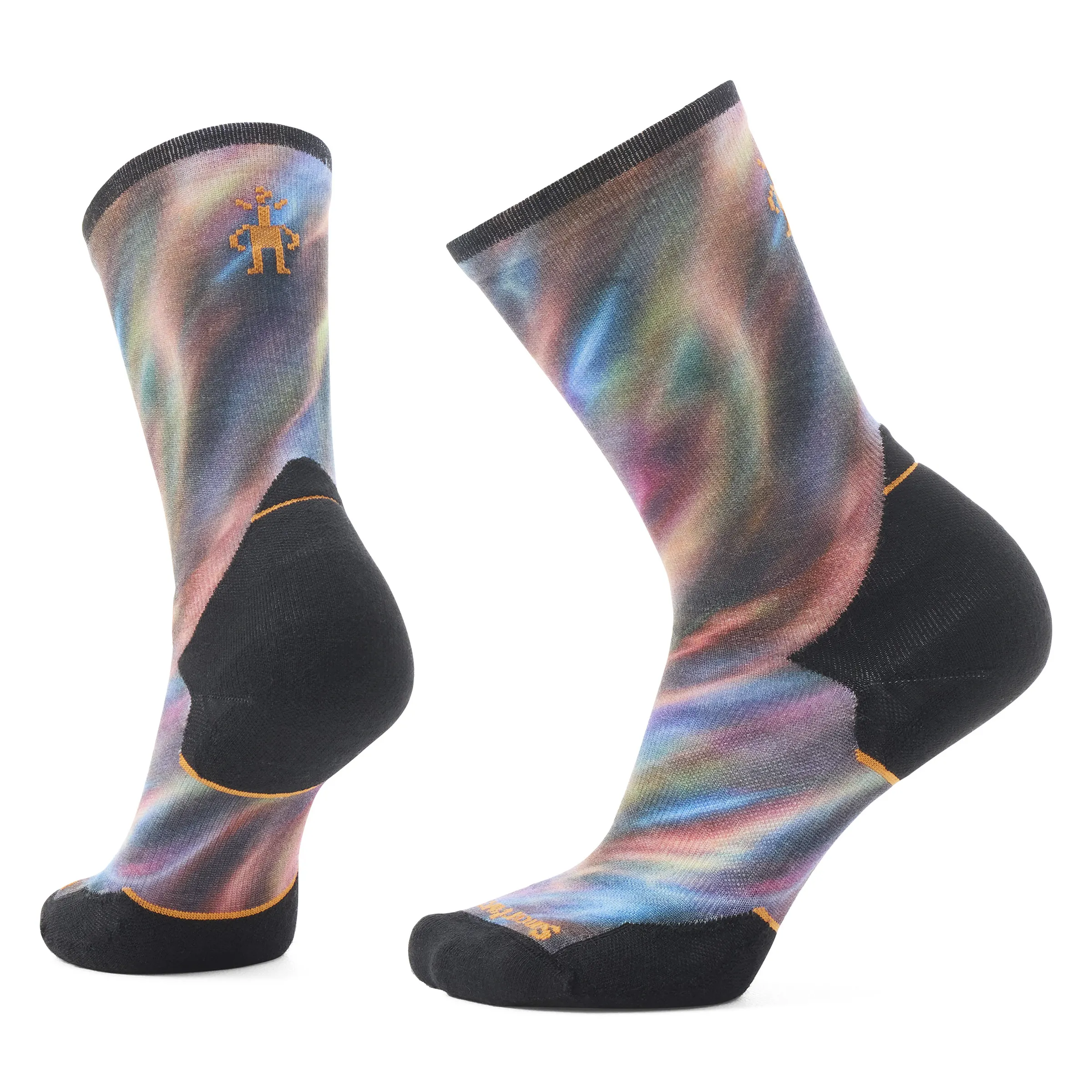 Women's Smartwool Trail Run Water Shimmer Print Crew Socks Color: Black